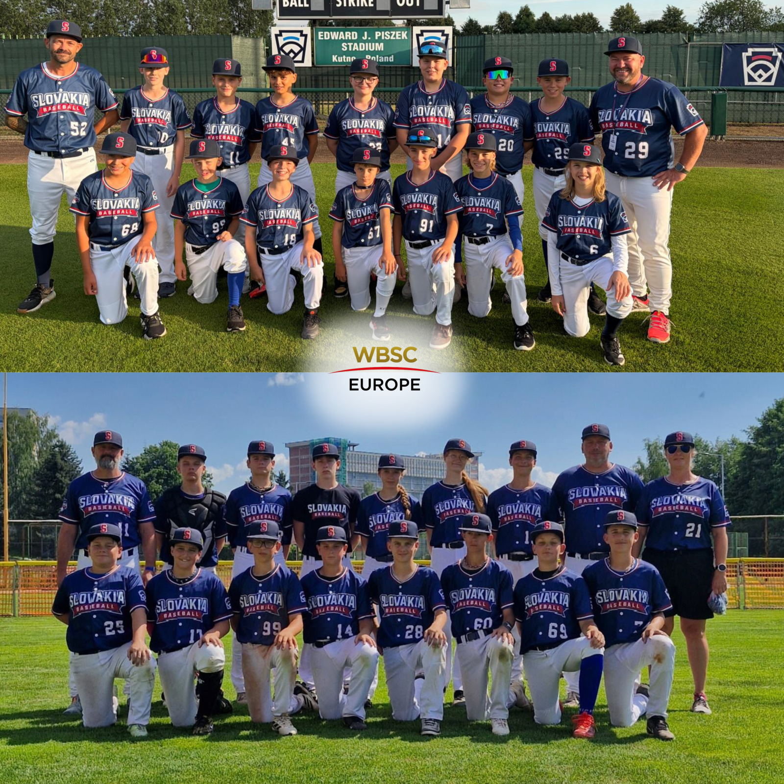 Kutno Little League Slovakia U12, Jablonec nad Nisou Little League Slovakia U13 2026
